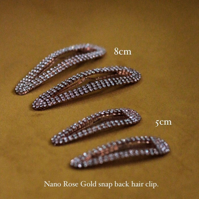 Nano Rose Gold Snapback Hair Clip